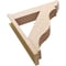 Ekena Millwork 8-in W x 36-in D x 40-in H Funston Slat Rough Cedar Woodgrain TimberThane Outlooker, Primed Tan OUTUR080X36X40FST24RCPR - alternate 4